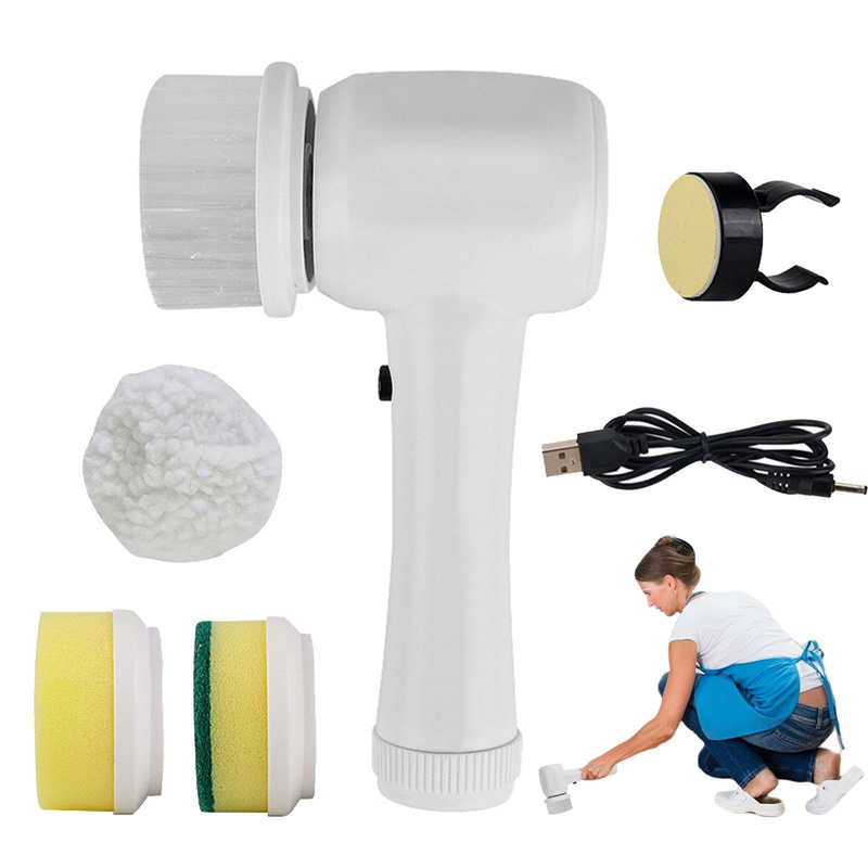 Electric Cleaning Brush 4 Types of Brushes 1 Scrubber